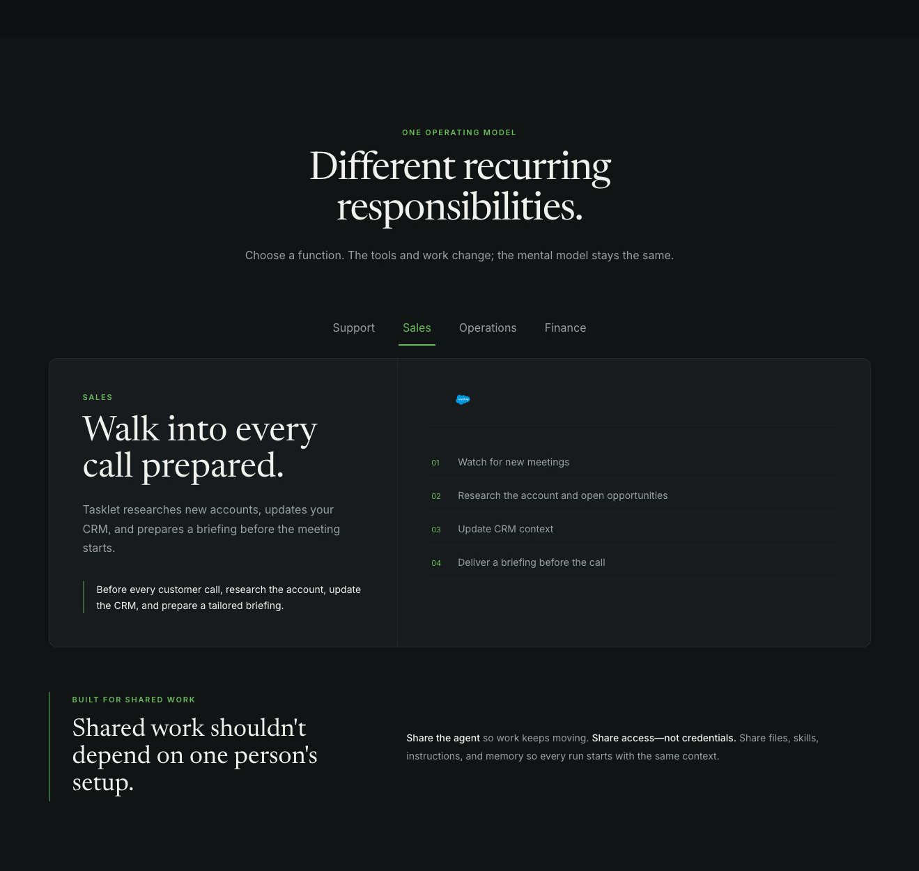 Redesign concept expanding the same operating model to different recurring responsibilities