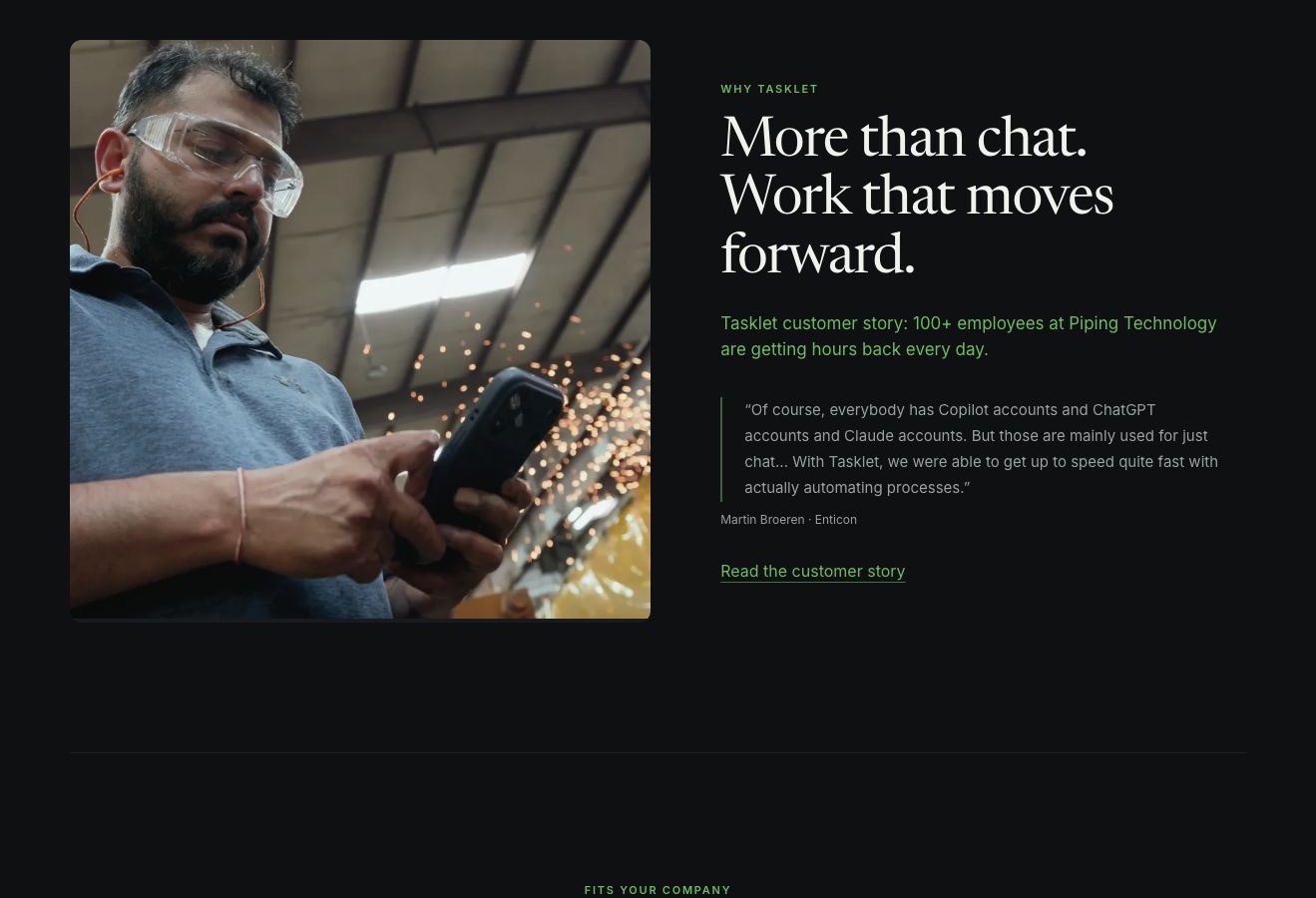 Customer proof placed after the product operating model in the redesign concept